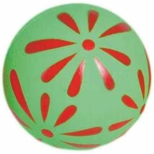 Zabawka Dla Psa Piłka 57MM Kwiatki Zielona - 1 zdjęcie