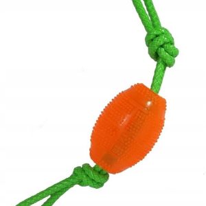 Zabawka Dla Psa Piłka Owal Ze Sznurkiem 30cm 15cm - 1 zdjęcie