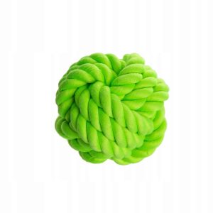 Zabawka dla Psa Piłka ze sznura 6,4cm zielona - 1 zdjęcie