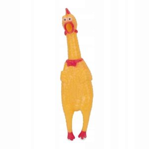 Zabawka Dla Psa Piszcząca Gryzak Kurczak Guma 31CM - 1 zdjęcie