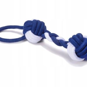 Zabawka Dla Psa Sznurkowa Biało Niebieska 32 CM - 1 zdjęcie