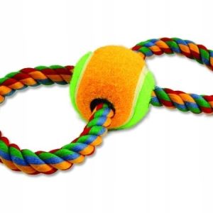 Zabawka Gryzak Sznur Ósemka Z Piłką 25CM - 1 zdjęcie