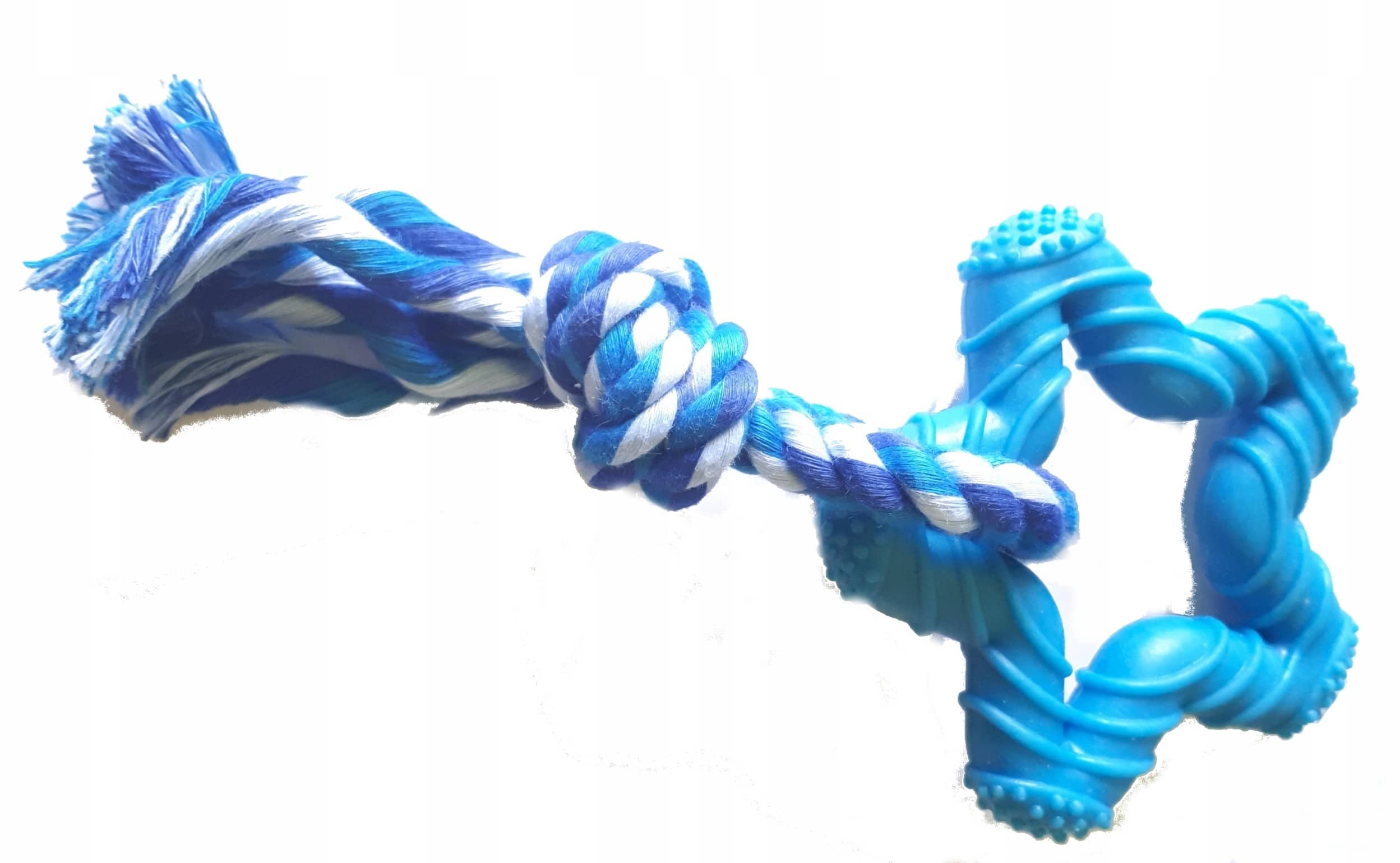 Zabawka -gwiazdka ze sznurem bawełnianym Niebieski - 2 zdjęcie