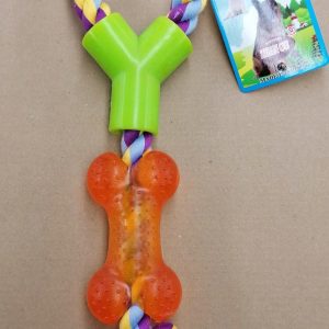 Zabawka sznurowa gryzak dla psa kość 35cm - 1 zdjęcie