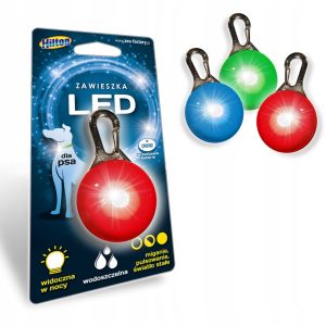 Zawieszka silikonowa Led 2,0x3,1x5,5cm czerwona - 1 zdjęcie