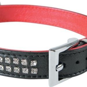Zolux Obroża skórzana z cyrkoniami 2 rzędy VICTORIA 40 cm kol. czarny Dostawa GRATIS od 99 zł + super okazje - 1 zdjęcie