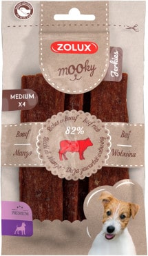 Zolux Przysmak Mooky Premium Jerkies wołowina Medium 4 szt - 1 zdjęcie