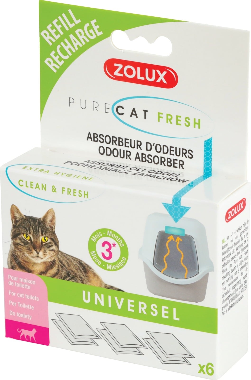Zolux Purecat wkłady do pochłaniacza zapachów - 1 zdjęcie