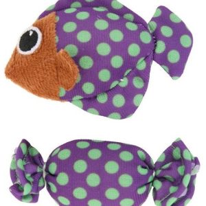 Zolux Zabawka dla kota, fioletowa rybka i cukierek z kocimiętką, Candy Toys - 1 zdjęcie