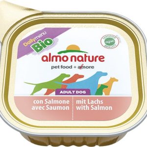 Almo Nature Daily Menu BIO Dog Łosoś szalka 32x100g - 1 zdjęcie