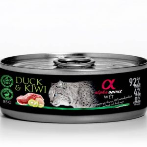 Alpha Spirit 85g Kaczka z kiwi Alpha Spirit mokra kot (DUCK WITH KIWI ) - 1 zdjęcie