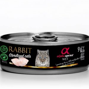 Alpha Spirit 85g Królik koty sterylizowane Alpha Spirit mokra kot (RABBIT FOR STERILIZED CATS ) - 1 zdjęcie