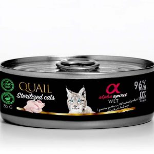 Alpha Spirit 85g Przepiórka koty sterylizowane Alpha Spirit mokra kot ( QUAIL FOR STERILIZED CATS ) - 1 zdjęcie