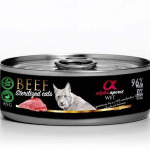 Alpha Spirit 85g Wołowina koty sterylizowane Alpha Spirit mokra kot ( Beef for sterilized cats ) - 1 zdjęcie
