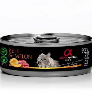 Alpha Spirit 85g Wołowina z molonem Alpha Spirit mokra kot ( Beef with melon ) - 1 zdjęcie