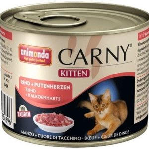 Animonda Carny Kitten Wołowina + Serca Indyka Puszka 200G - 1 zdjęcie