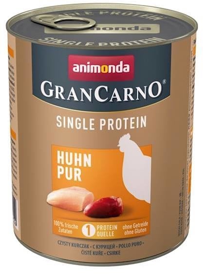 Animonda dla psów AniAnimonda GranCarno single protein huhn pur 800g - 1 zdjęcie