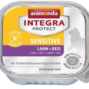 Animonda Integra Animonda Integra Protect Sensitive dla kota - z jagnięciną i ryżem tacka 100g - 1 zdjęcie