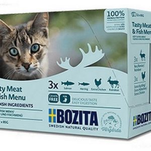 Bozita Cat Multibox z mięsem i rybą saszetki 12x85g - 1 zdjęcie