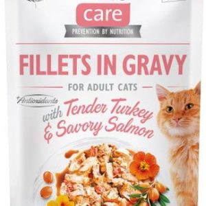 Brit Care Cat Fillets in gravy 85 g filety indyka i łososia w sosie - 1 zdjęcie