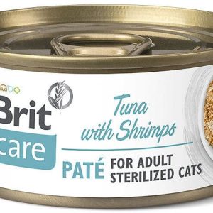 Brit Care Cat Sterilized Tuna with Shrimps Mokra karma z tuńczykiem i krewetkami 70g - 1 zdjęcie