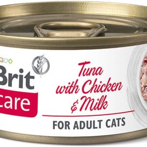 Brit Care Kot Care Adult Tuna with Chicken&Milk Mokra Karma dla kota op 70g - 1 zdjęcie