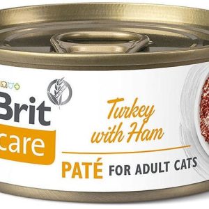 Brit Care Kot Care Cat Turkey with Ham Mokra karma z indykiem i szynką 70g - 1 zdjęcie