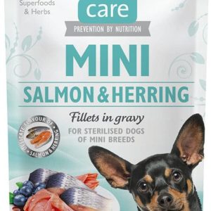 Brit Care Pies Care MINI Sterilised Salmon&Herring Karma z łososiem i śledziem dla psa 85g - 1 zdjęcie