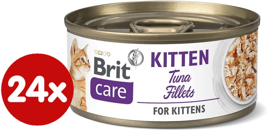 Brit mokra karma dla kociąt Care Cat Kitten Tuna Fillets 24x70 g - 1 zdjęcie