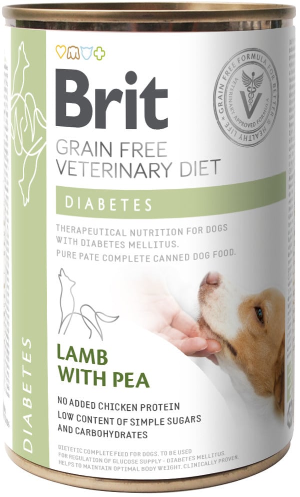 Brit VET Brit Veterinary Diet Diabetes Lamb&Pea Mokra Karma dla psa op 400g - 1 zdjęcie