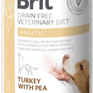 Brit VET Brit Veterinary Diet Hepatic Turkey&Pea Mokra Karma dla psa op 400g - 1 zdjęcie