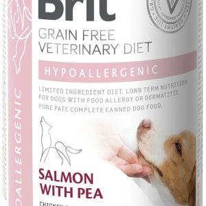 Brit VET Brit Veterinary Diet Hypoallergenic Salmon&Pea Mokra Karma dla psa op 400g - 1 zdjęcie