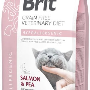 Brit VET Brit Veterinary Diet Hypoallergenic Salmon&Pea Sucha Karma dla kota op 2kg - 1 zdjęcie