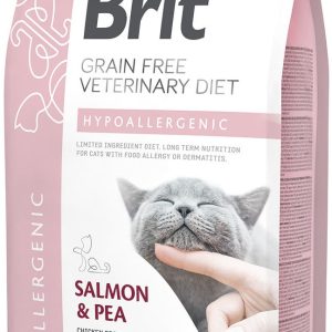 Brit VET Brit Veterinary Diet Hypoallergenic Salmon&Pea Sucha Karma dla kota op 5kg - 1 zdjęcie