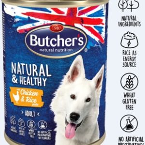 Butchers chers Natural&Healthy Dog Kurczak z ryżem pasztet 1200 g - 1 zdjęcie