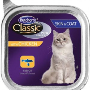 Butchers Classic Pro Series Skin&Coat z kurczakiem tacka 100g - 1 zdjęcie