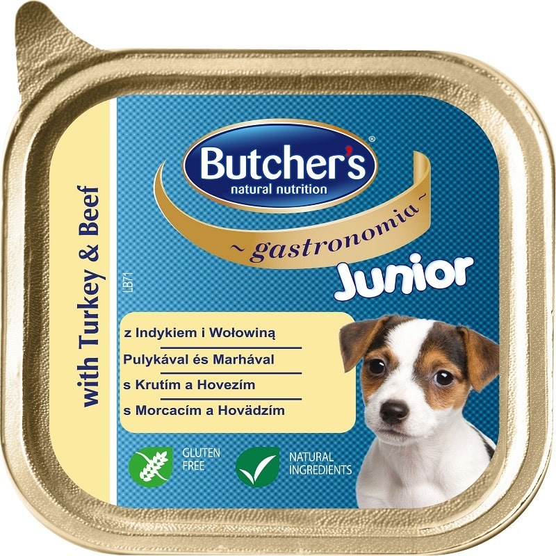 Butchers Gastronomia Junior z indykiem i wołowiną tacka 150g - 1 zdjęcie