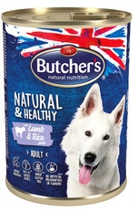 Butchers Natural&Healthy Dog Jagnięcina z ryżem pasztet 390 g - 2 zdjęcie