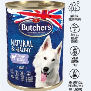Butchers Natural&Healthy Dog Jagnięcina z ryżem pasztet 390 g - 1 zdjęcie