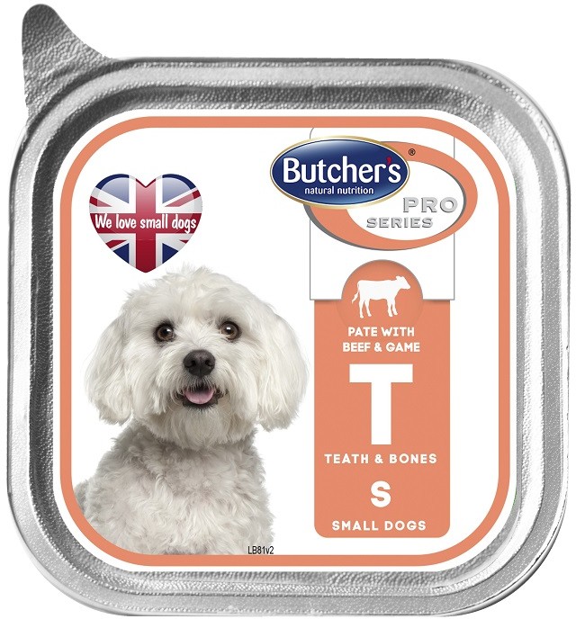 Butchers Pro Series Teeth&Bones z wołowiną i dziczyzną tacka 150g - 1 zdjęcie