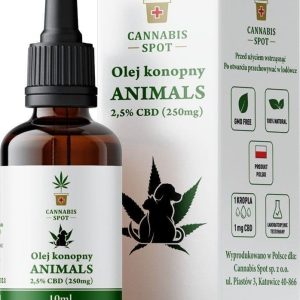 Cannabis spot Olejek CBD ANIMALS 2,5 250 mg z olejem z łososia - 1 zdjęcie