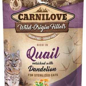Carnilove Carnilove Cat Sterilised Quail & Dendelion Mokra karma z przepiórką i mniszkiem 85g - 1 zdjęcie