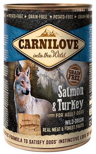 Carnilove Wild Meat Salmon & Turkey Adult - łosoś i indyk puszka 400g - 1 zdjęcie