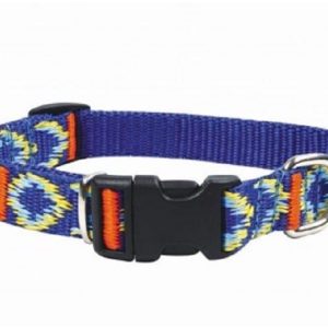 Chaba Obroża taśmowa regulowana ozdobna kolor niebieski 16mm 30cm - 1 zdjęcie