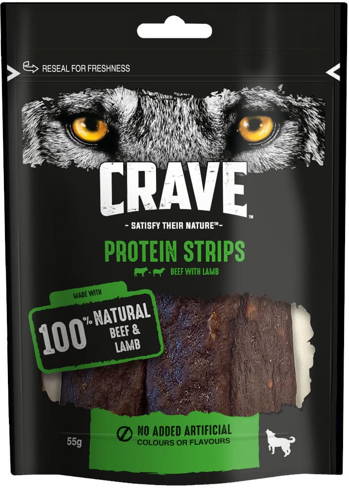 Crave Crave Protein Strips Przysmak z jagnięciną i wołowiną dla psa op 55g - 2 zdjęcie