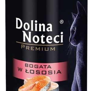Dolina Noteci Premium Kot Bogata w łososia puszka 400g - 1 zdjęcie