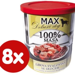 FALCO FALCO karma dla psów MAX deluxe kawałki chudego mięsa z sercami 8 x 800 g Darmowa - 1 zdjęcie