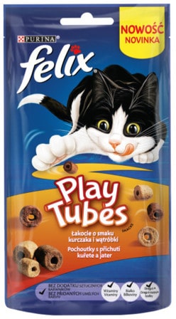 Felix Play Tubes przysmak dla dorosłych kotów kurczak wątróbka 50g - 2 zdjęcie