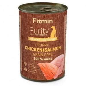 Fitmin Dog Purity tin PUPPY Salmon with Chicken 400 g - 1 zdjęcie