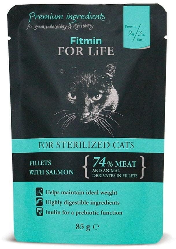 Fitmin Karma Cat pouch sterilized salmon 28x85 g - 1 zdjęcie